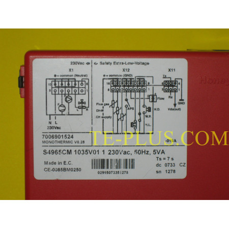 Блок розпалу Honeywell S4965CM 1035V01 казанів E.C.A.  артикул 7006901524